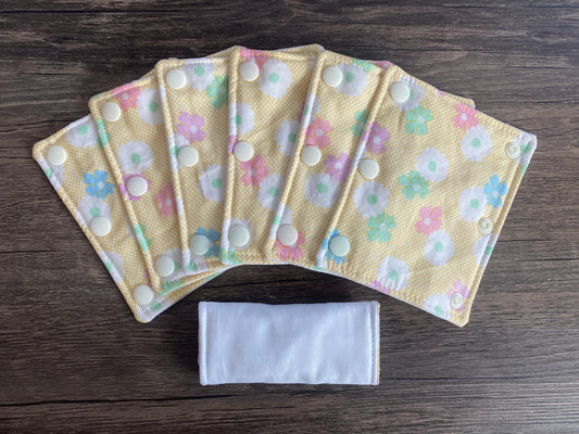 Spring Floral and White Reversible Pavlik Harness Covers