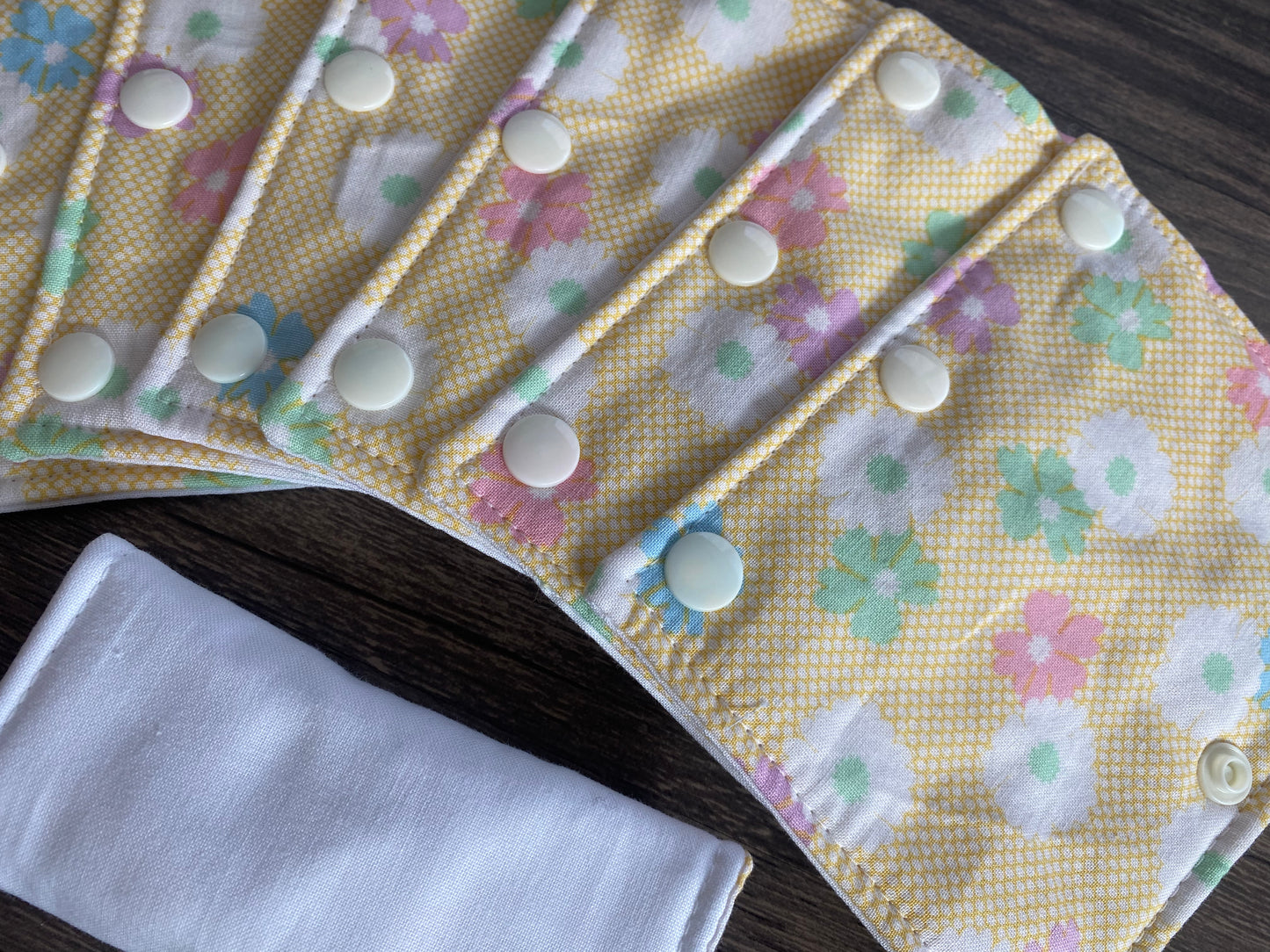 Spring Floral and White Reversible Pavlik Harness Covers