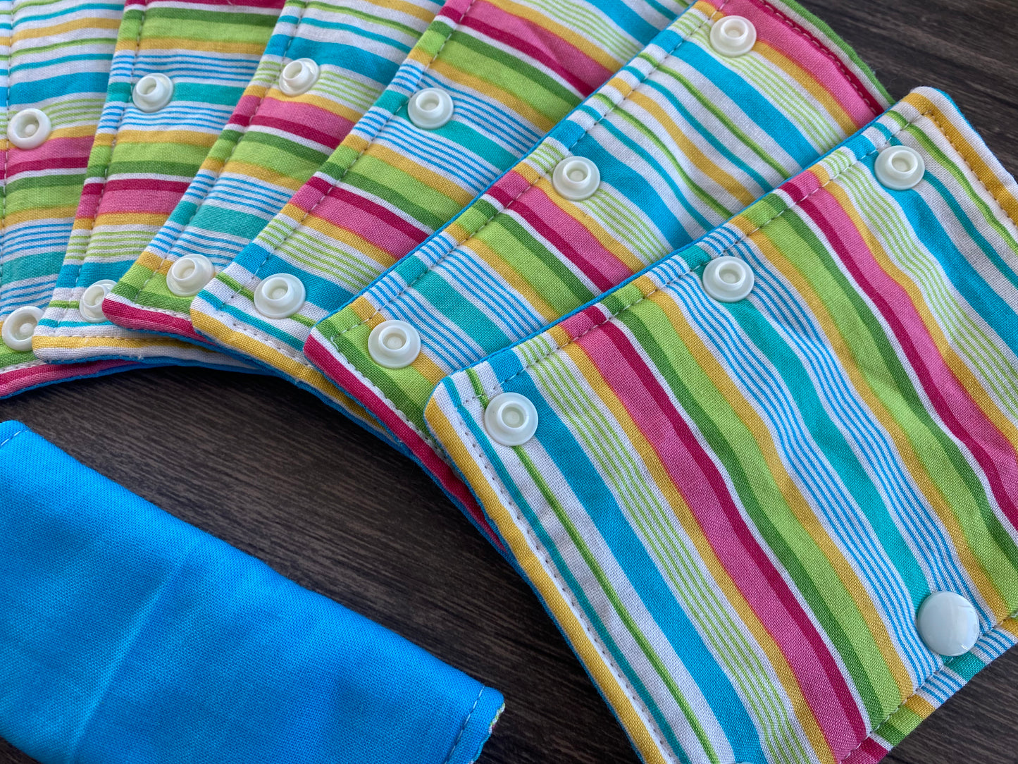 Stripes and Blue Reversible Pavlik Harness Covers