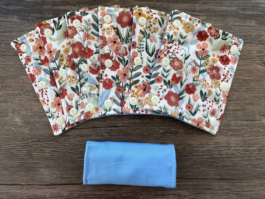 Floral and Blue Reversible Pavlik Harness Covers