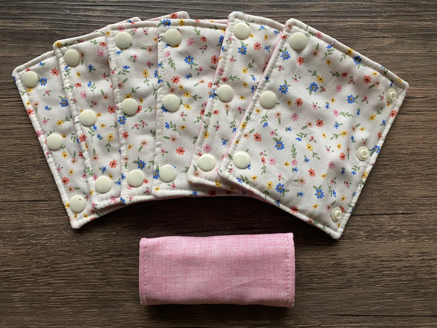 Tiny Flowers and Pink Reversible Pavlik Harness Covers