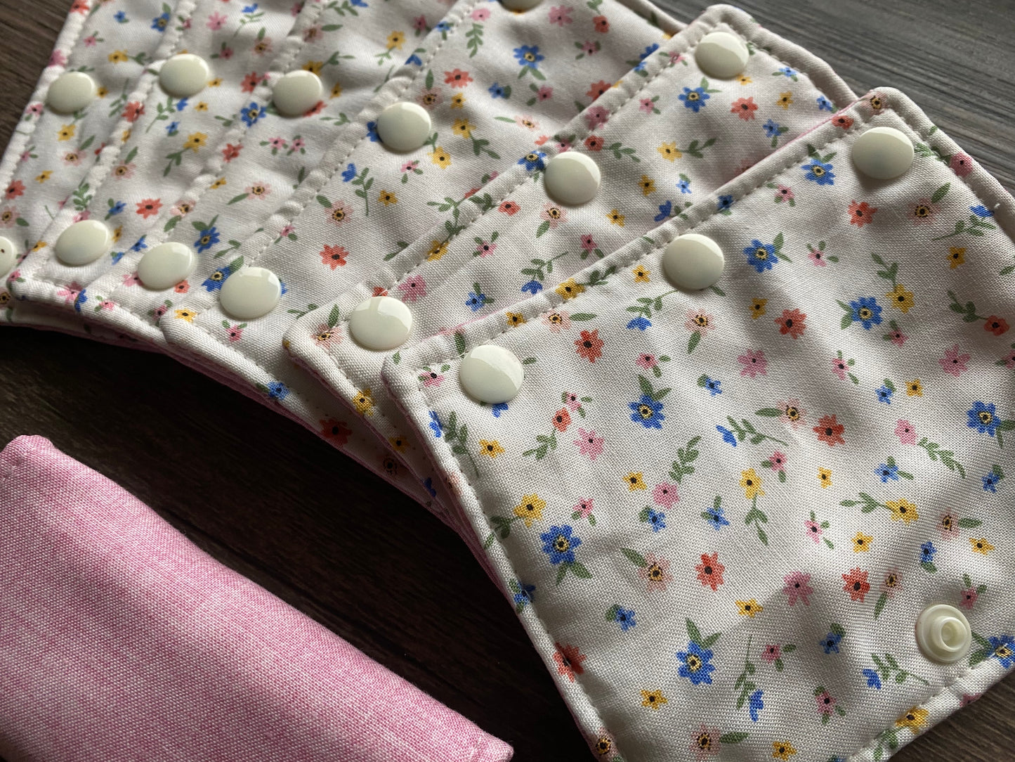 Tiny Flowers and Pink Reversible Pavlik Harness Covers