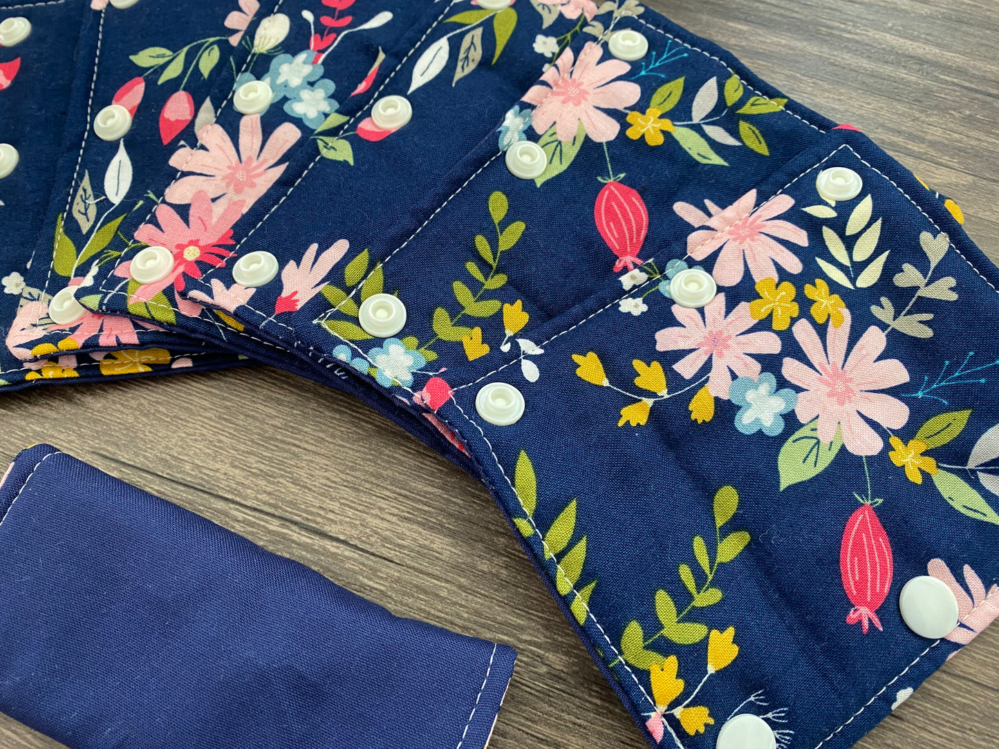 Floral and Navy Reversible Pavlik Harness Covers